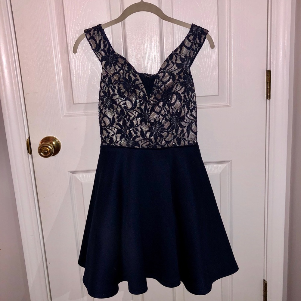 NWOT Macy’s City Studio Blue Dress Homecoming